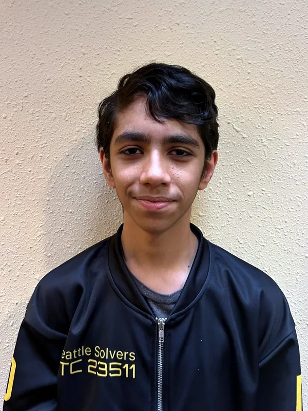 Saket in the team jacket